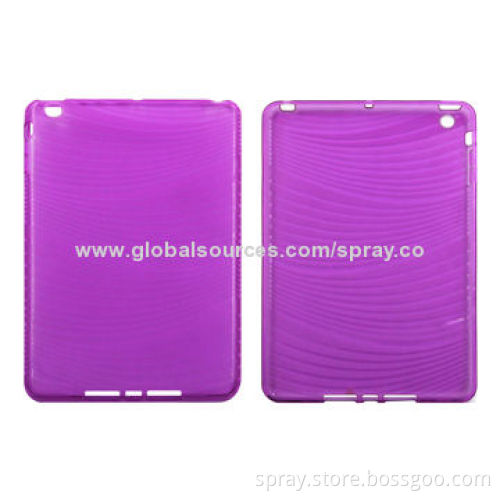 Clear Soft TPU Cases for iPad Mini, Weave Pattern on Surface and Various Colors Available